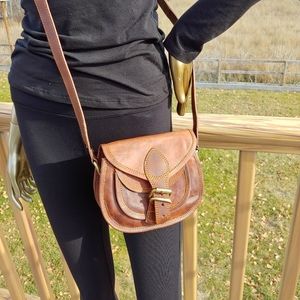 Brown Leather Crossbody Bag